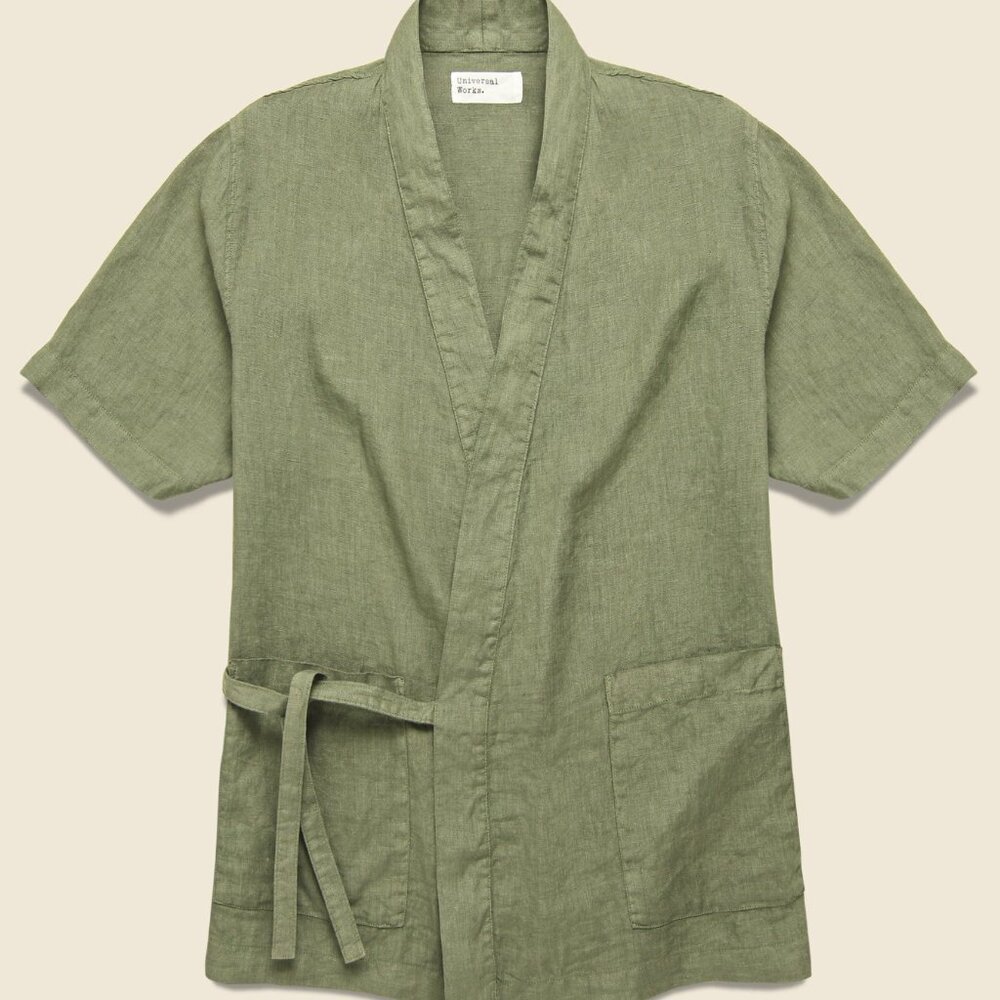 Universal Works Short Sleeve Linen Kyoto Workshirt